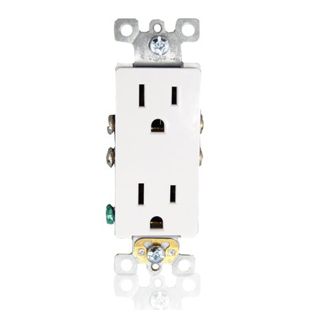 FAITH Non-Tamper-Resistant Outlet, 15A 125V Decorator Receptacles, UL-Listed, White, 10PK SSRE1-WH-10